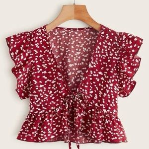 SHEIN Red Top